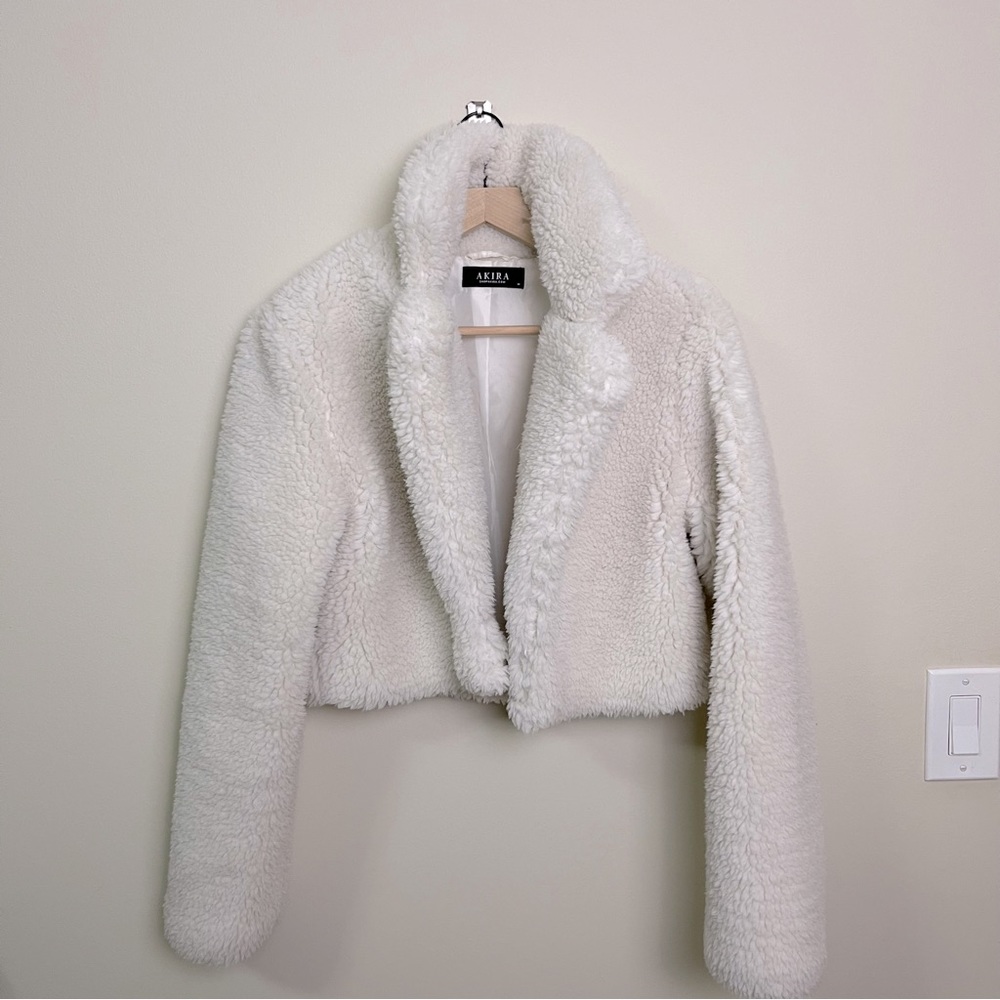 Akira Cropped Teddy Jacket